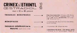 Buvard & Blotting Paper - Pharmacie - CRNEX à L'ETHINYL - Laboratoires CRINEX Uvé - PARIS 14ème - Drogisterij En Apotheek