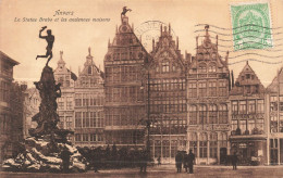 BELGIQUE - Anvers - Vue Sur La Statue Brabo Et Les Anciennes Maisons - Vue Générale - Carte Postale Ancienne - Andere & Zonder Classificatie