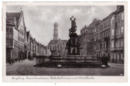 AUGSBURG - Maximilianstrasse, Herkulesbrunnen Und Ubrichkirche (carte Photo Animée) - Augsburg