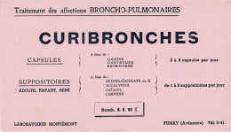 Buvard & Blotting Paper - Pharmacie - CURIBRONCHES -  - Laboratoires Montémont FUMAY (Ardennes) - Chemist's