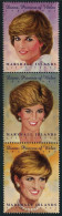Marshall 645 Ac Vertical Strip,MNH.Michel 873-875. Diana,Princess Of Wales,1997. - Marshallinseln