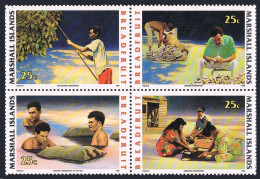 Marshall 387-390a Block, MNH. Michel 334-337. Breadfruit Agriculture, 1990. - Marshall