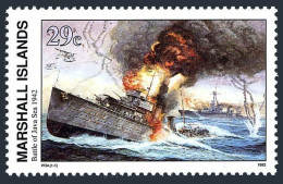 Marshall 300, MNH. Mi 402. WW II, Battle Of Java Sea, 02.27.1942, 1992. - Marshallinseln