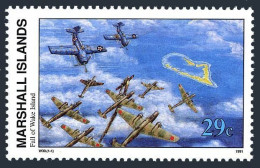 Marshall 296, MNH. Mi 394. WW II, Fall Of Wake Island, Dec.23,1941,1991 - Marshalleilanden