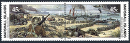 Marshall 252-253a Pair,MNH. Mi 305-306. WW II, Evacuation Of Dunkirk,06.04,1940. - Marshall Islands