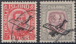Island Mi.Nr. 122-123 Marken Mi.Nr. 59 Und 89 Mit Aufdruck Eins Flugzeuges  - Otros & Sin Clasificación