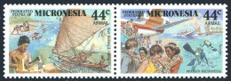 Micronesia C37-C38a Pair, MNH. Colonial Era, 1989. Tourism. - Micronesia