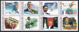 Micronesia 249 Ah Block,MNH.Michel 514-521. Pioneers Of Flight,1996.G.Caproni, - Micronésie