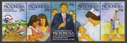 Micronesia 150 Ae Strip,MNH. Peace Corps Volunteers-25,1992.Education,Kennedy, - Micronésie
