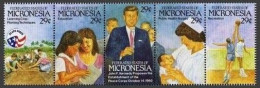 Micronesia 150 Ae Strip,MNH. Peace Corps Volunteers-25,1992.Education,Kennedy, - Micronesië