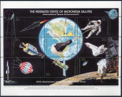 Micronesia 81 Ai Sheet, 82, MNH. Mi 132-141. Space, 1989. First Moon Landing-20. - Micronesië