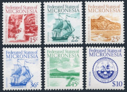 Micronesia 33-34,36-39,MNH.Michel 36,49,89-92. Tail Ship,Waterfall,Peak,Seal. - Mikronesien