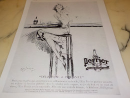 ANCIENNE PUBLICITE DELICIEUSE ET LA SOURCE  PERRIER   1936 - Perrier