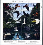 Palau 402 At Sheet,MNH.Michel 1088-1107 ZD-bogen. Birds Over Palau Lagoon,1996. - Palau