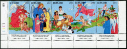 Palau 198-202a/labels, MNH. Mi 255-259. Hark! The Herald Angels Sing. Christmas. - Palau