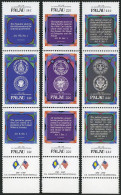 Palau 155-163a Strips, MNH. Michel 197-205. US Constitution, 200th Ann. 1987. - Palau