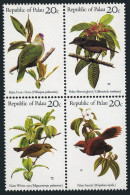 Palau 5-8a Block, MNH. Mi 5-8. Birds 1983. Dove, Morning Bird, Giant White-eye, - Palau