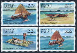 Palau 67-70, MNH. Mi 40-73. Traditional Water Sport, 1985. Sailing Canoes, Raft. - Palau