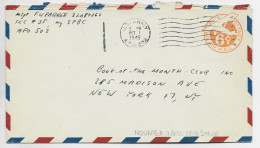 USA ETATS UNIS ENTIER PA 6C ENVELOPPE COVER MEC US ARMY OCT 1 1945 APO 502 NOUMEA TO USA - Briefe U. Dokumente