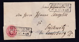 AD.Preussen EF Mi-Nr. 16 Von Creutzburg Regierungsbezirk Oppeln 21.4.1865 - Autres & Non Classés