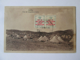 Rare! Spain/Melilla:View Of Anvar Camp With Rare Stamps From 1930:Spanish Protectorate Zone In Morocco,unused Poscard - Melilla