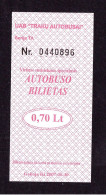 2007 Lithuania School, Gymnasium 0.70 Lt Coupon For Travel By Bus From The Village To The Trakai. - Lituanie