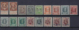 Lot TYPO Voorafgestempeld Met Uiterst ZELDZAME Excemplaren Zoals O.a. Nrs. 52 A + B (detail Zie Lijst Scan 2) ! LOT 208 - Otros & Sin Clasificación