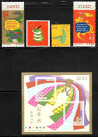 Japan 2024 Zodiac/Lunar New Year Of Dragon (stamps 4v+MS) MNH (issued In 2023-2024) - Nuevos