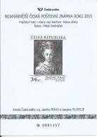 Commemorative Sheet Czech Republic  Best Czech Stamp Poll Of 2015 - Sonstige & Ohne Zuordnung