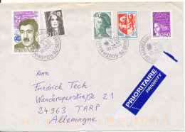 France Cover Sent To Germany Rouen Martainville 24-5-2002 With More Stamps - Covers & Documents