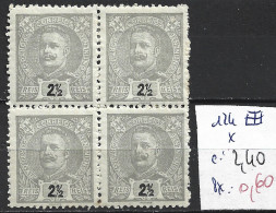 PORTUGAL 124 En Bloc De 4 * Côte 2.40 € - Unused Stamps