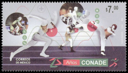 2013 México  25 YEARS CONADE, Deportes CYCLING, BOX, TAE KWON DO, ATHLETICS, Sc. 2854 MNH - Mexico