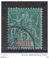 SUDAN:  1894  CARTA  COLORATA  -  5 C. VERDE  US. -  YV/TELL. 6 - Oblitérés