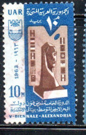 UAR EGYPT EGITTO 1963 BIENNIAL EXHIBITION OF FINE ARTS IN ALEXANDRIA SCULPTURE ARMS 10m USED USATO OBLITERE' - Used Stamps