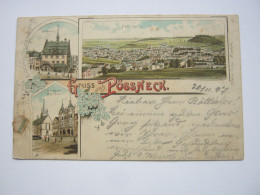 PÖSSNECK , Schöne   Karte Um 1897 - Pössneck