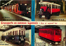 Trains - Funiculaires - Transports En Commun Lyonnais - Autobus CGO - Train Bleu - Funiculaire De Fourvière - Multivues  - Funiculaires