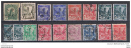 TUNISIA:  1931/49  DEFINITIVA  -  LOTTICINO  17  VAL. US. -  YV/TELL. 169//293 A - Usados