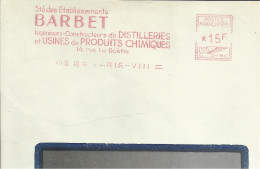 Lettre  EMA Havas C 1949 BARBET Distilleries Et Usines Produit Chimie Metier 75 Paris  A20/09 - Scheikunde