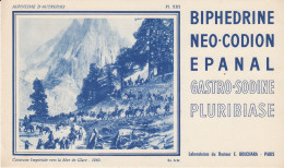 BUVARD & BLOTTER - Pharmacie - BIPHREDRINE - Alpinisme Caravane Impériale Vers La Mer De Glace - Laboratoires BOUCHARA - Produits Pharmaceutiques