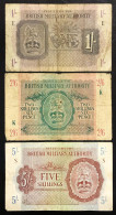 BMA 1 + 2/6 + 5 Shillings. BRITISH MILITARY AUTHORITY 1943 LOTTO 668 - Occupation Alliés Seconde Guerre Mondiale