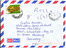 Egypt Registered Air Mail Cover Sent To Germany 4-3-1999 Single Franked 28-9-2000 Also A Stamp On The Backside Of The Co - Luchtpost