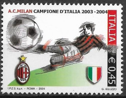 2004 Italien  Mi. 2976 **MNH  Gewinn Der Italienischen Fußballmeisterschaft 2003/2004 Durch Den AC Mailand - 2001-10:  Nuovi