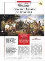 FICHE ATLAS: L'ECLATANTE BATAILLE DE BOUVINES -CAPETIENS - Storia