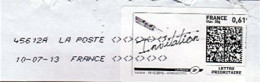 MON TIMBRE EN LIGNE " INVITATION " OBLITÉRÉ 10-07-13 AVEC VALIDITÉ AU 19-12-2013 (860)_T2438 - Other & Unclassified