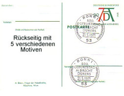 PSo 3/01-05 Dürer - Set 5 Karten Komplett, Alle Mit ESSt Bonn 21.5.1971 - Postcards - Mint