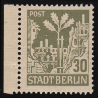 7Aa Wa Z S Berliner Eiche 30 Pfennig - Dünnes Papier, ** Geprüft Dr. Jasch BPP - Berlijn & Brandenburg