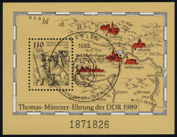 Block 97 Thomas Müntzer 1989, ESSt Berlin - Gebraucht