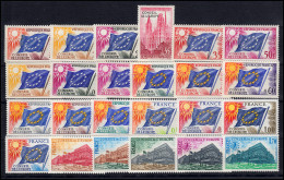 Dienstmarken Für Den Europarat Jahrgang 1958-1979 Komplett, Frankreich 1-24 ** - European Ideas