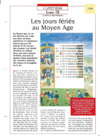 FICHE ATLAS: LES JOURS FERIES AU MOYEN AGE -CAPETIENS - History