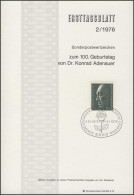 ETB 02/1976 Konrad Adenauer, Kanzler - 1974-1980